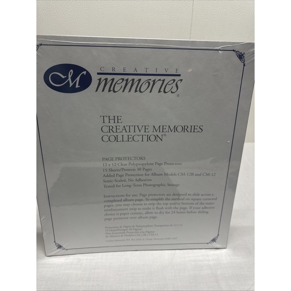 Creative Memories 15 Page Protectors 12 x 12 Fits CM-12B & CM-12 Scrapbook Album